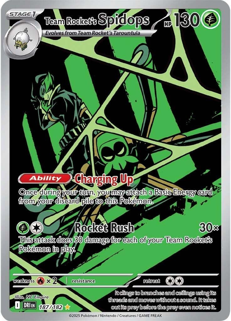 Image for Team Rocket's Spidops (187/182) (SV10: Destined Rivals) - Pokemon
