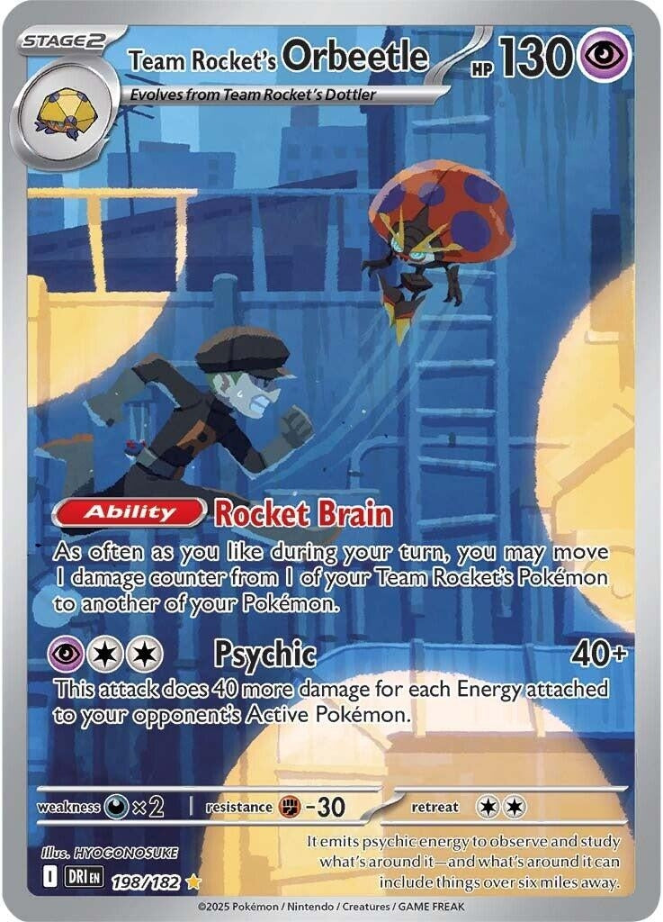 Image for Team Rocket's Orbeetle (198/182) (SV10: Destined Rivals) - Pokemon