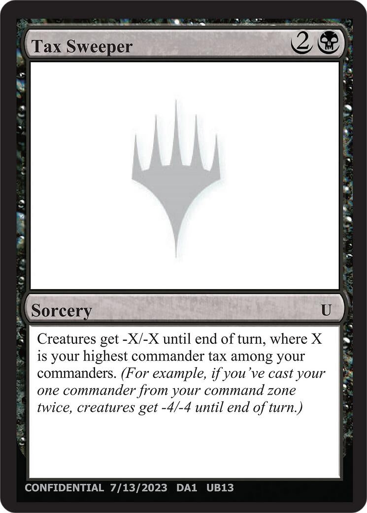 Tax Sweeper (Un-Known Event Playtest Cards)