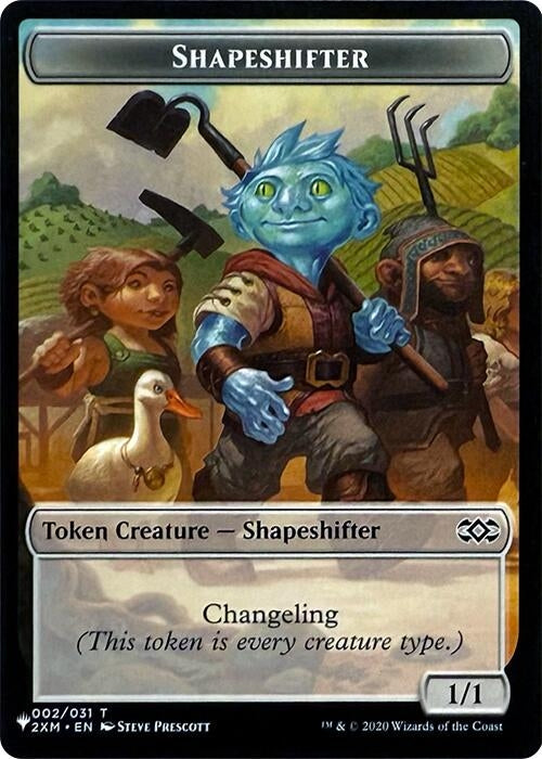 Shapeshifter // Dog Double-Sided Token (2 // 1) (The List Reprints)