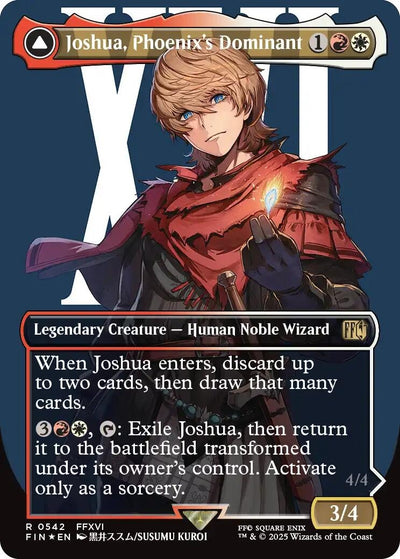 Joshua, Phoenix's Dominant (Borderless) (Surge Foil) (542) (FINAL FANTASY)
