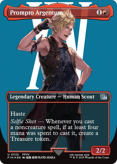 Prompto Argentum (Borderless) (Surge Foil) (532) (FINAL FANTASY)