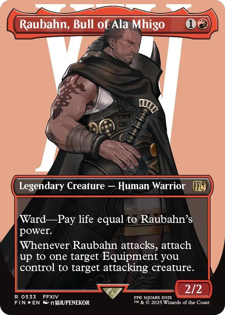 Raubahn, Bull of Ala Mhigo (Borderless) (Surge Foil) (533) (FINAL FANTASY)