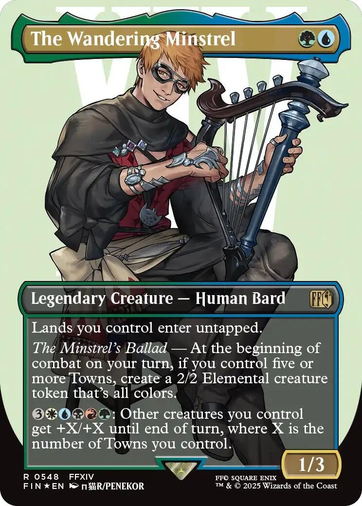 The Wandering Minstrel (Borderless) (Surge Foil) (548) (FINAL FANTASY)