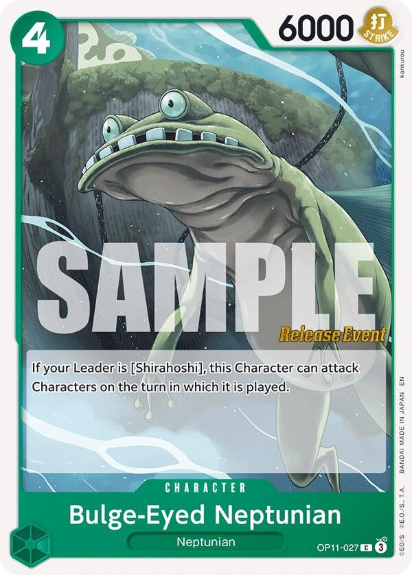 Image for Bulge-Eyed Neptunian (OP11-027) (A Fist of Divine Speed Release Event Cards) - One Piece Card Game