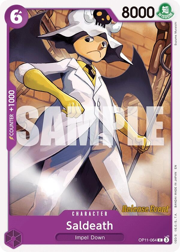 Image for Saldeath (OP11-064) (A Fist of Divine Speed Release Event Cards) - One Piece Card Game