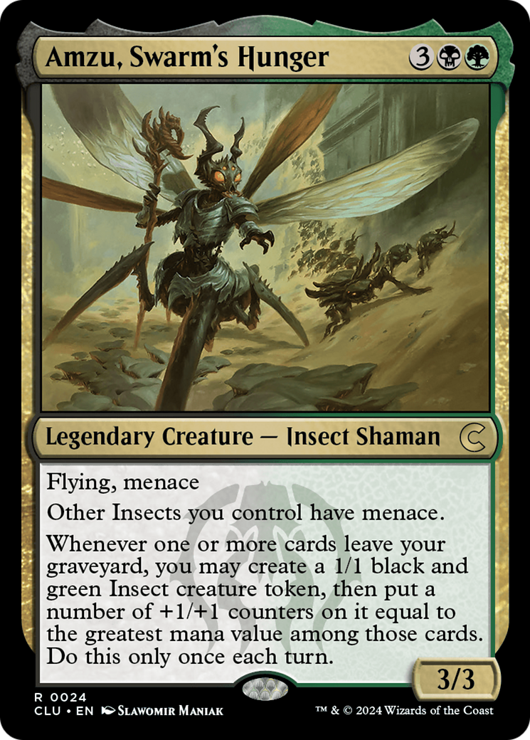 Amzu, Swarm's Hunger (24) (Ravnica: Clue Edition)