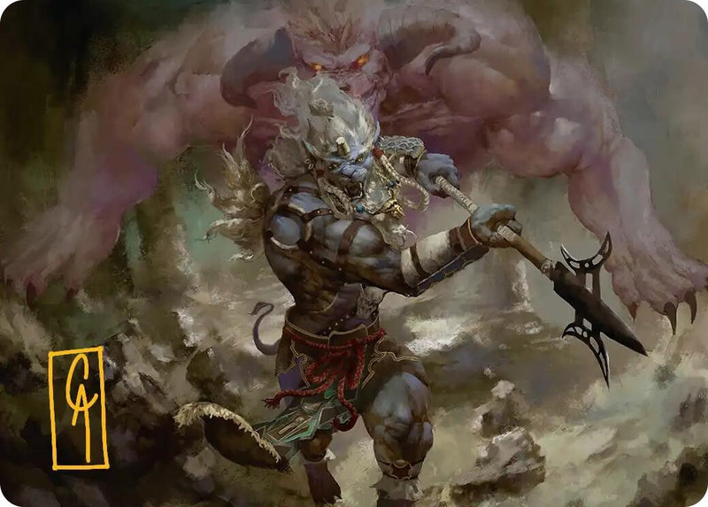 Kimahri, Valiant Guardian Art Card (Gold-Stamped Signature) (29) (Art Series: FINAL FANTASY)