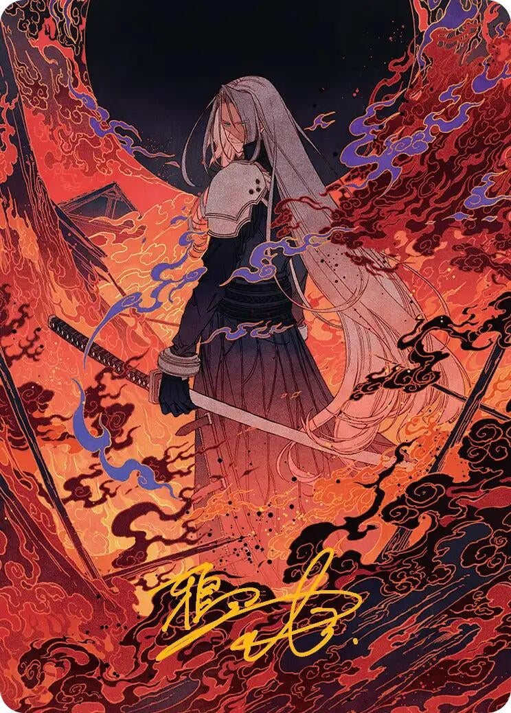 Nibelheim Aflame Art Card (Gold-Stamped Signature) (35) (Art Series: FINAL FANTASY)