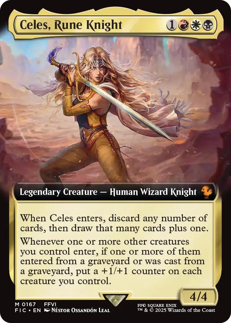 Celes, Rune Knight (Extended Art) (167) (Commander: FINAL FANTASY)