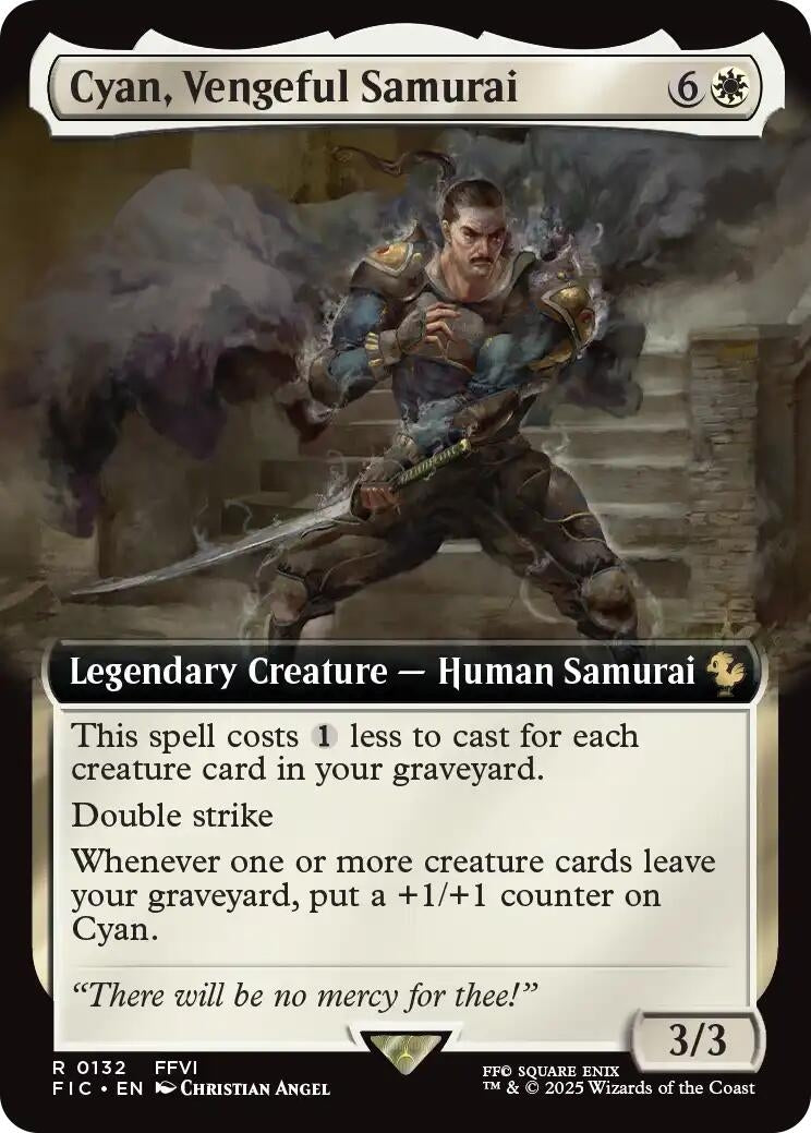 Cyan, Vengeful Samurai (Extended Art) (132) (Commander: FINAL FANTASY)