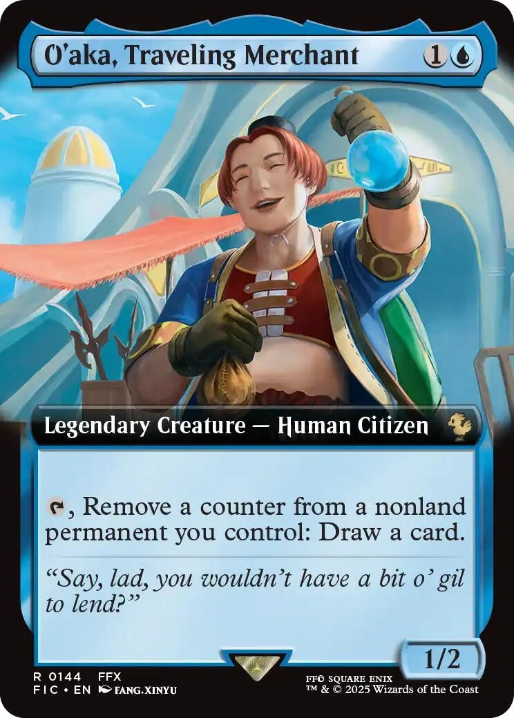 O'aka, Traveling Merchant (Extended Art) (144) (Commander: FINAL FANTASY)