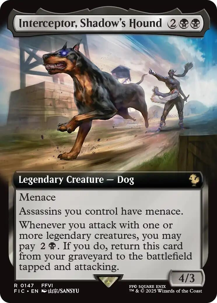 Interceptor, Shadow's Hound (Extended Art) (147) (Commander: FINAL FANTASY)