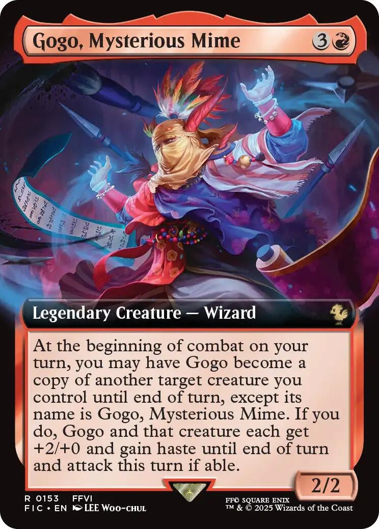 Gogo, Mysterious Mime (Extended Art) (153) (Commander: FINAL FANTASY)
