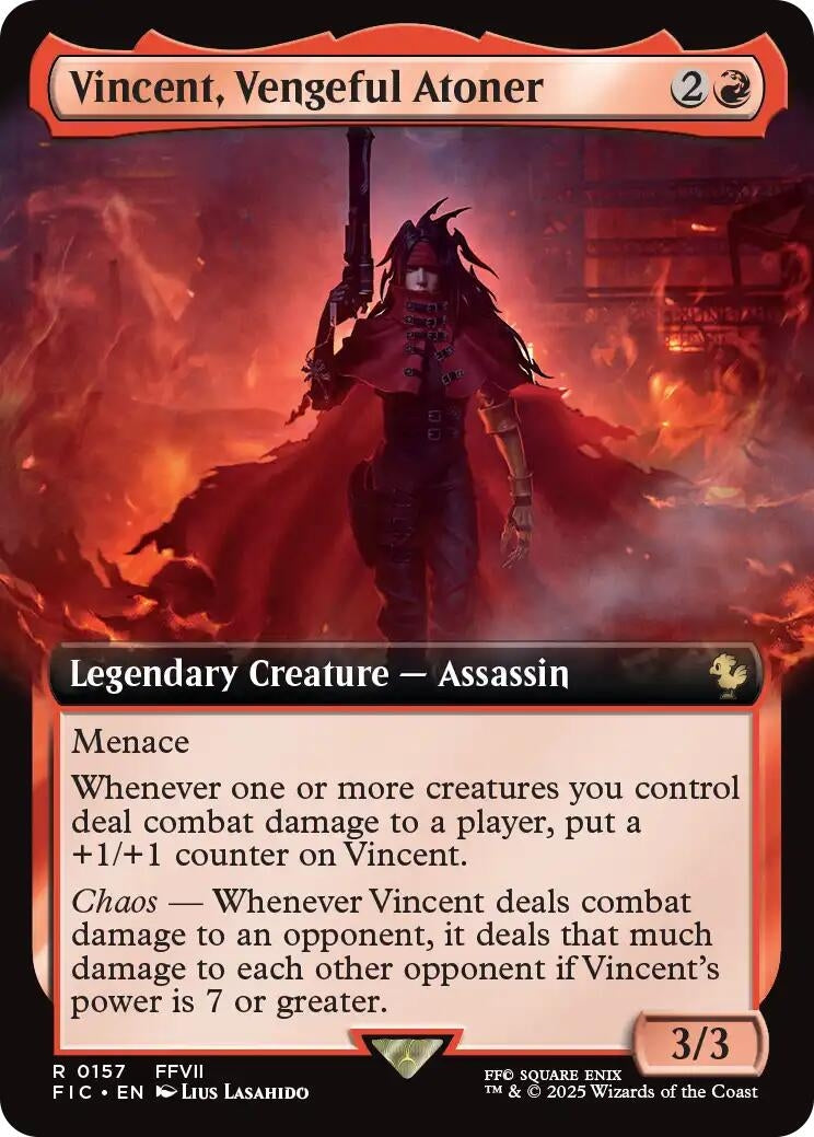 Vincent, Vengeful Atoner (Extended Art) (157) (Commander: FINAL FANTASY)