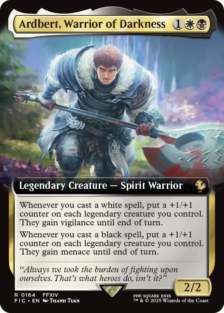 Ardbert, Warrior of Darkness (Extended Art) (164) (Commander: FINAL FANTASY)