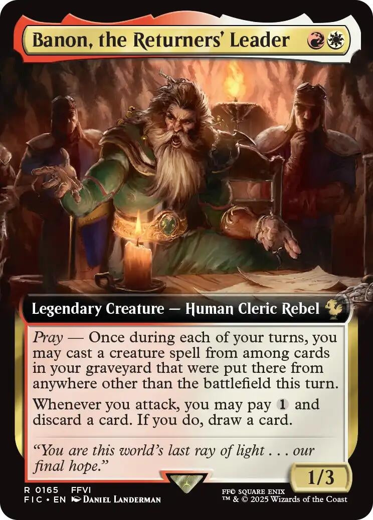 Banon, the Returners' Leader (Extended Art) (165) (Commander: FINAL FANTASY)