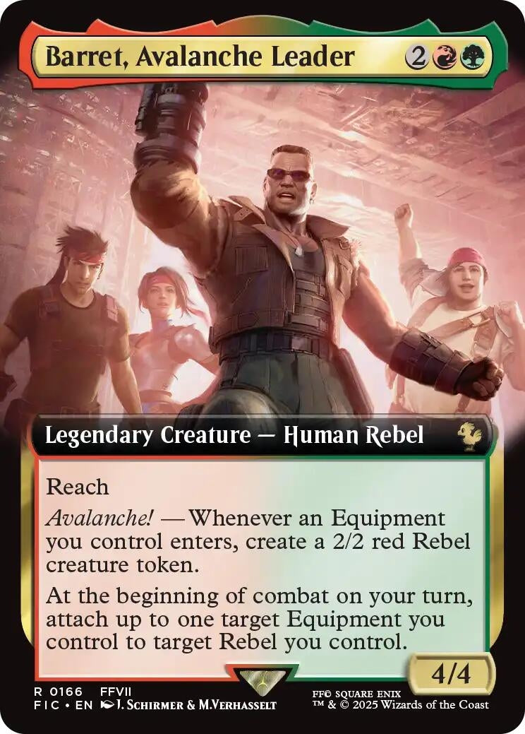 Barret, Avalanche Leader (Extended Art) (166) (Commander: FINAL FANTASY)