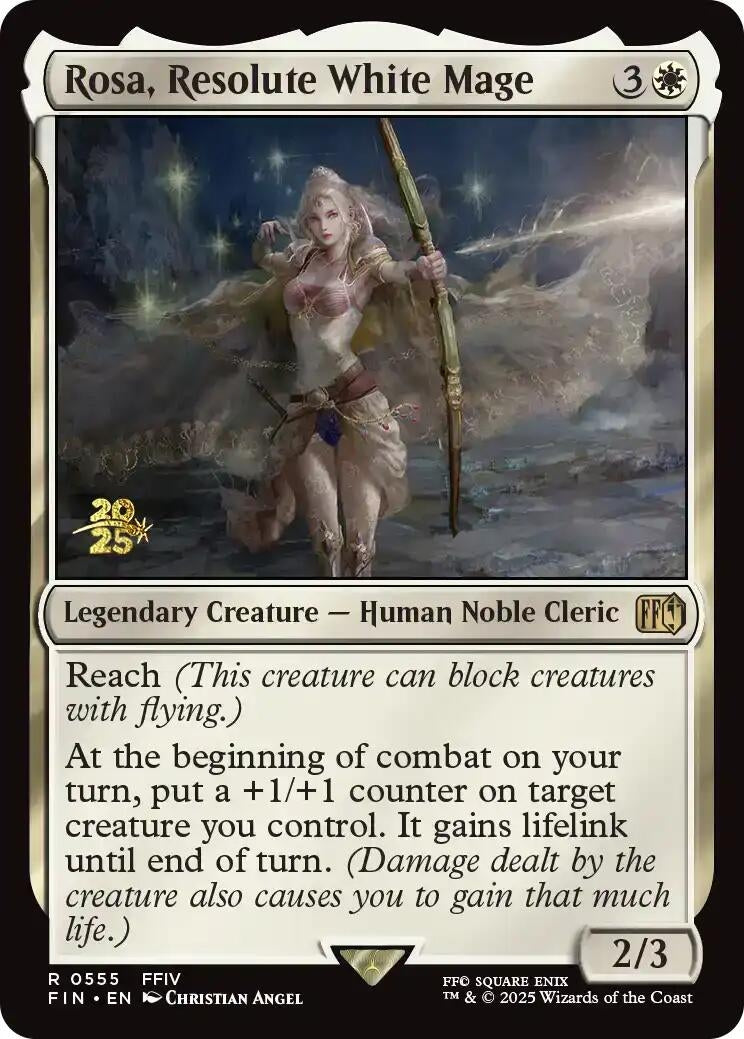 Rosa, Resolute White Mage (555) (Prerelease Cards)