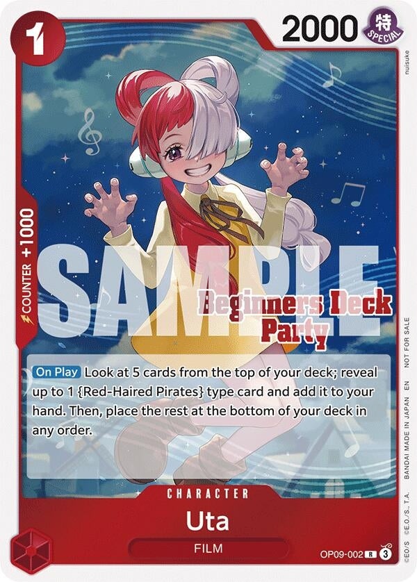 Uta (Beginners Deck Party [ST-23] - [ST-28] Participation Pack) (OP09-002) (One Piece Promotion Cards)