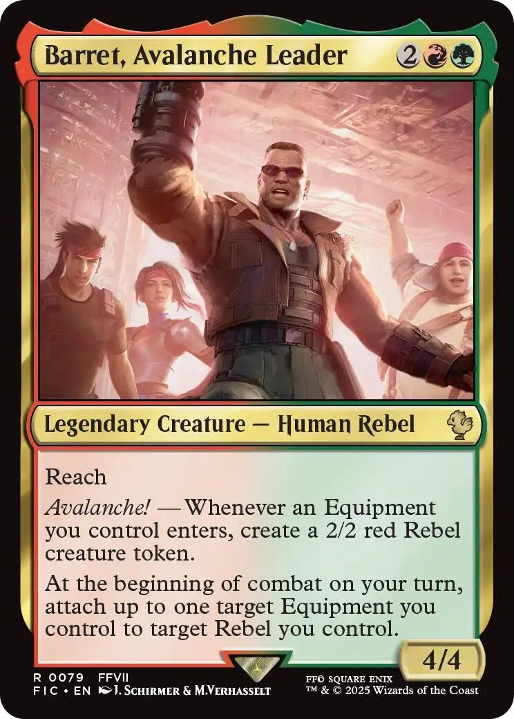 Barret, Avalanche Leader (Surge Foil) (79) (Commander: FINAL FANTASY)