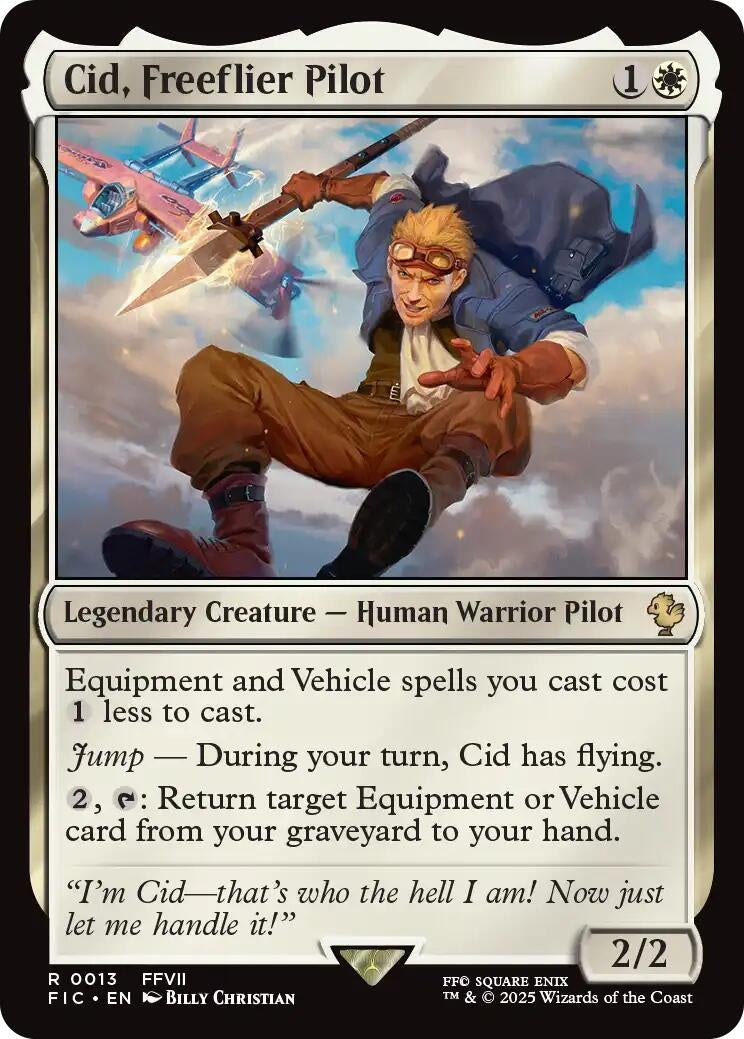 Cid, Freeflier Pilot (Surge Foil) (13) (Commander: FINAL FANTASY)