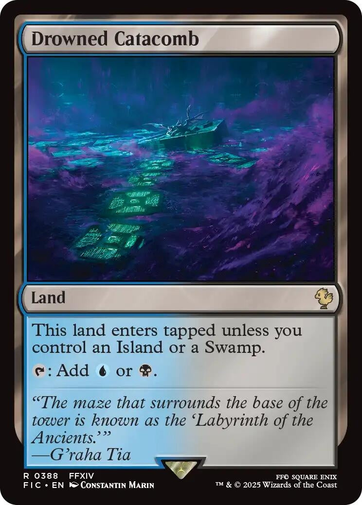 Drowned Catacomb (Surge Foil) (388) (Commander: FINAL FANTASY)