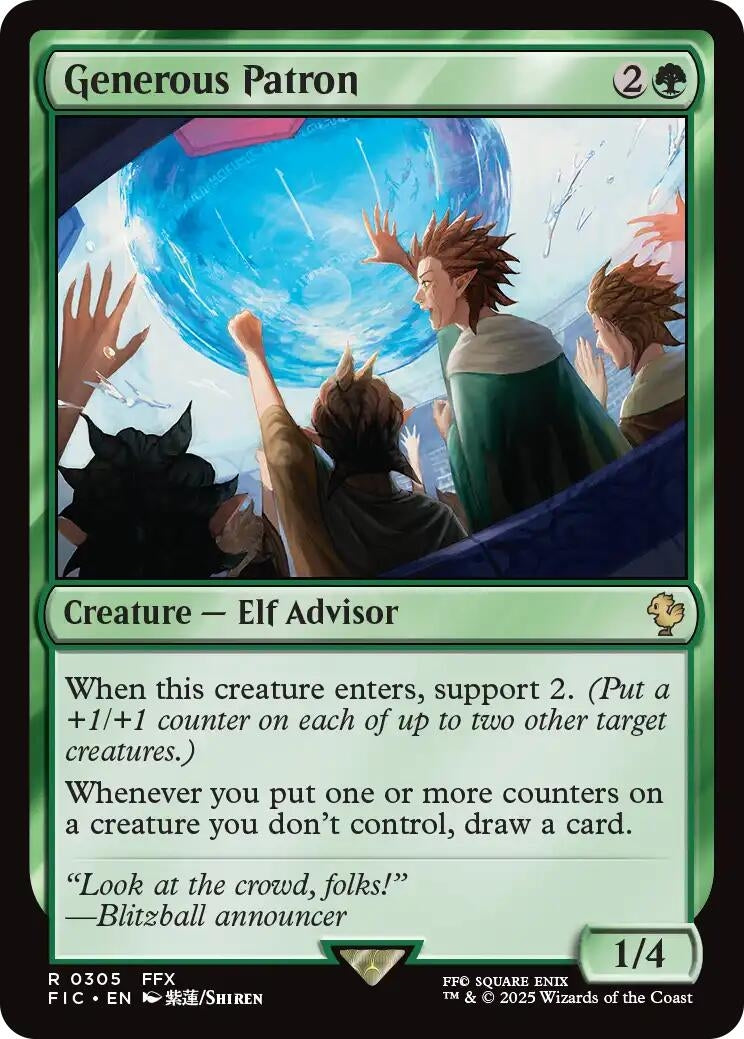 Generous Patron (Surge Foil) (305) (Commander: FINAL FANTASY)
