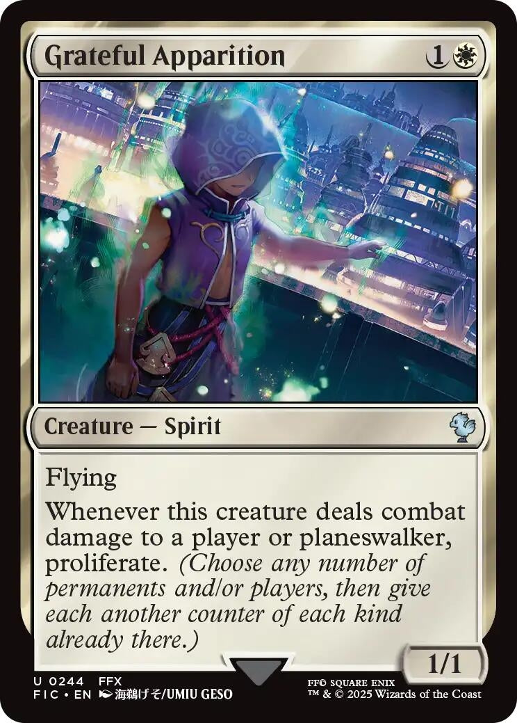 Grateful Apparition (Surge Foil) (244) (Commander: FINAL FANTASY)