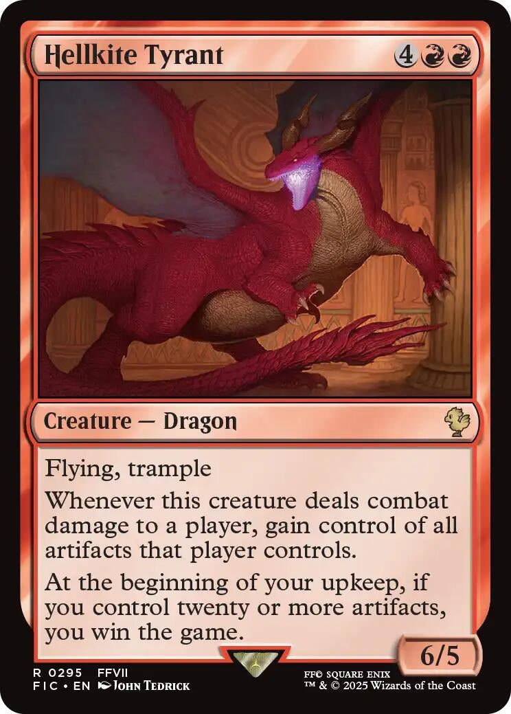 Hellkite Tyrant (Surge Foil) (295) (Commander: FINAL FANTASY)