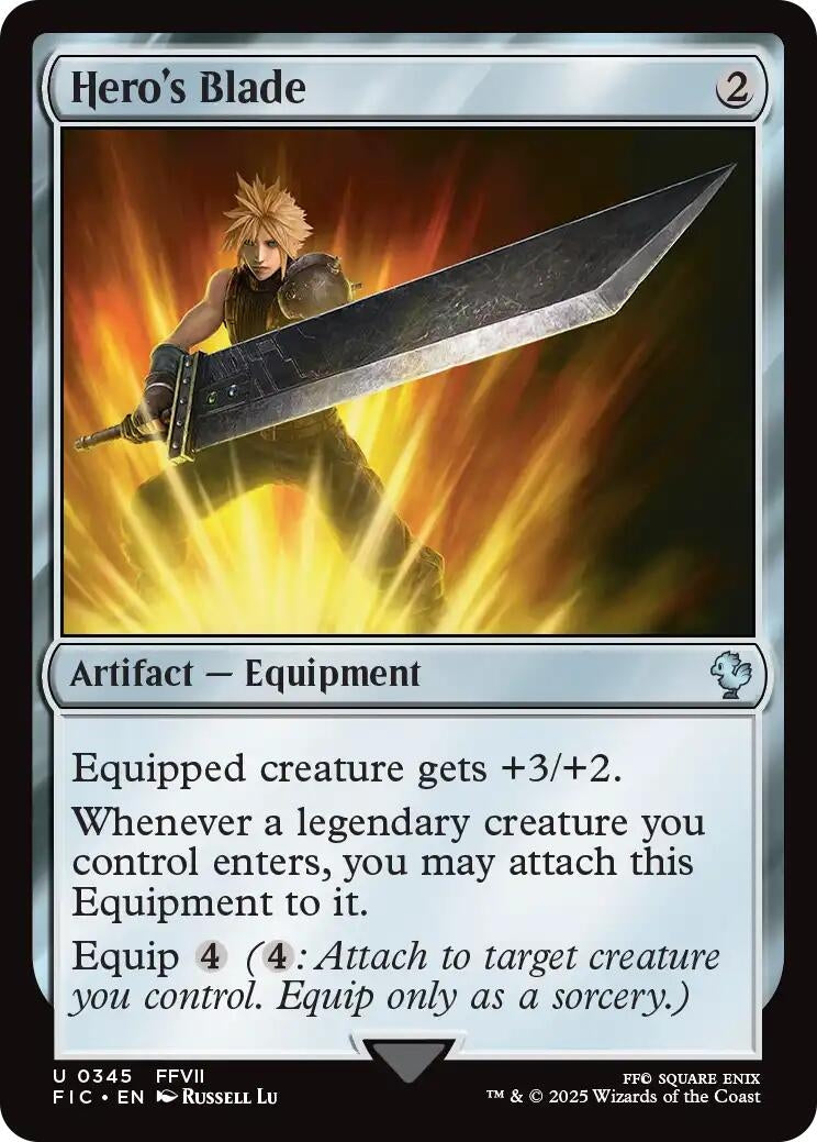 Hero's Blade (Surge Foil) (345) (Commander: FINAL FANTASY)