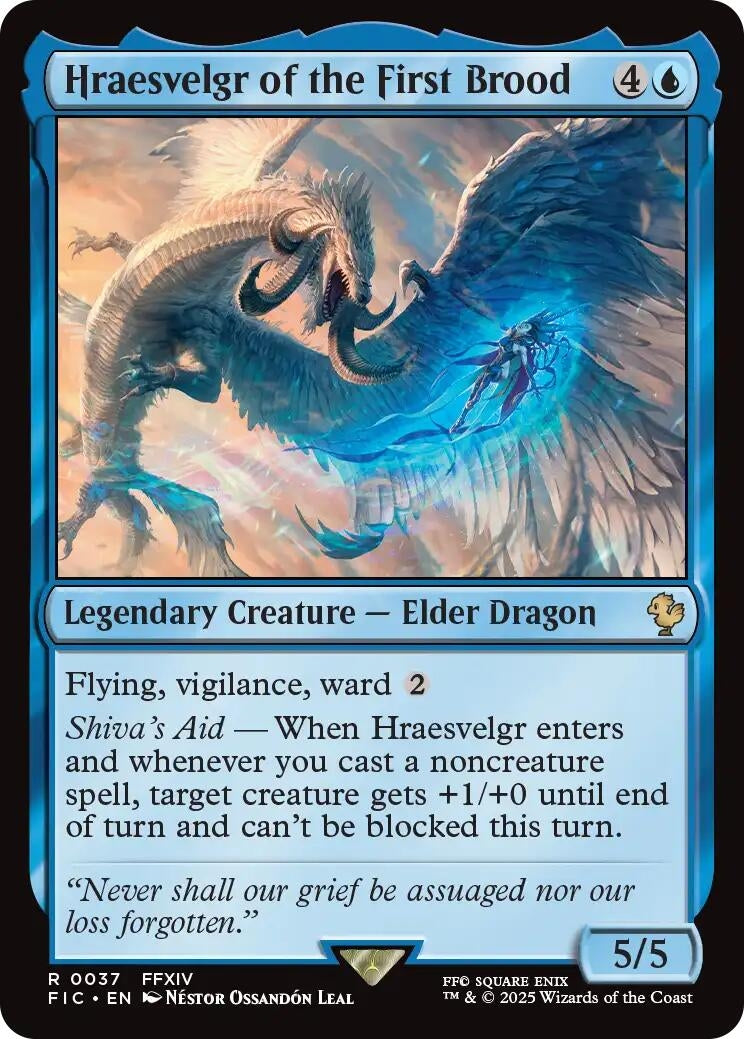 Hraesvelgr of the First Brood (Surge Foil) (37) (Commander: FINAL FANTASY)