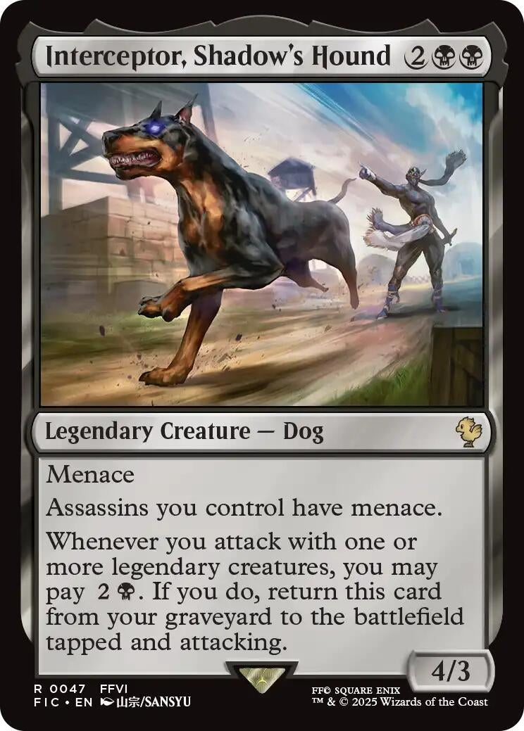 Interceptor, Shadow's Hound (Surge Foil) (47) (Commander: FINAL FANTASY)