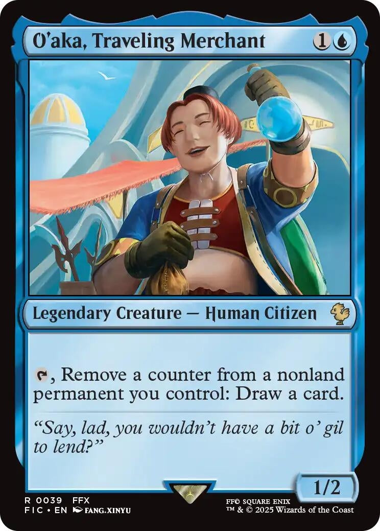 O'aka, Traveling Merchant (Surge Foil) (39) (Commander: FINAL FANTASY)
