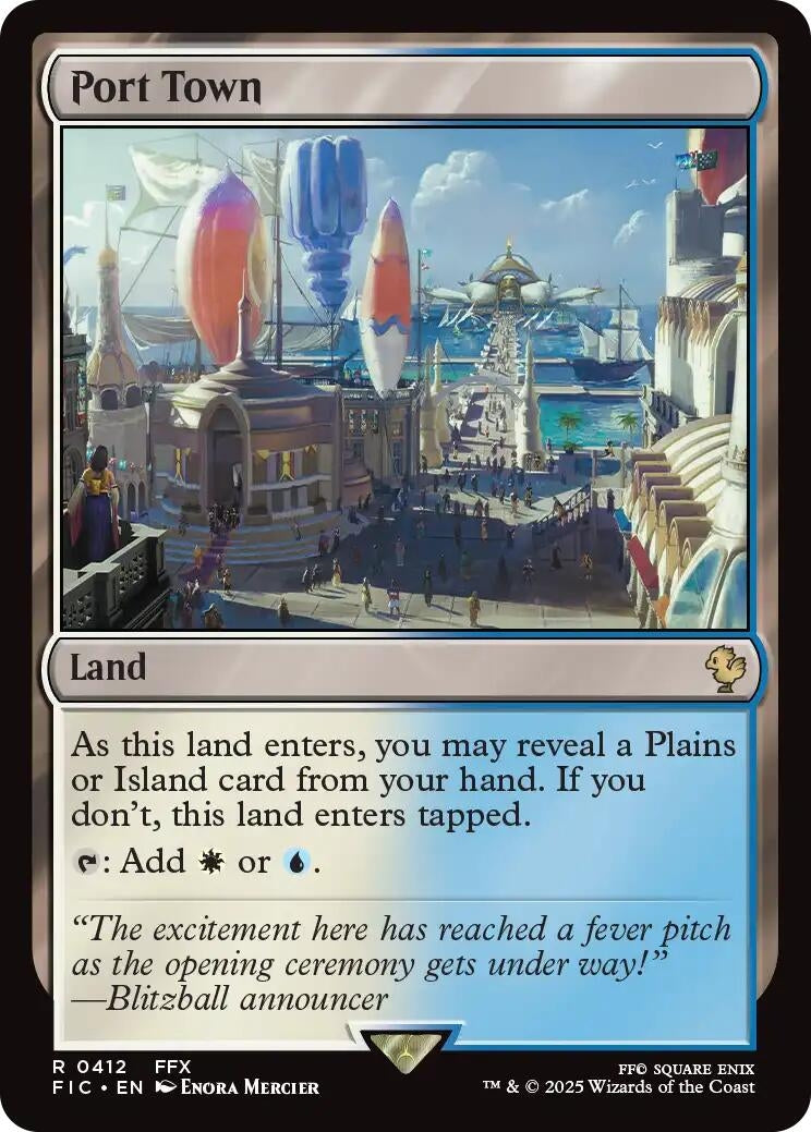 Port Town (Surge Foil) (412) (Commander: FINAL FANTASY)