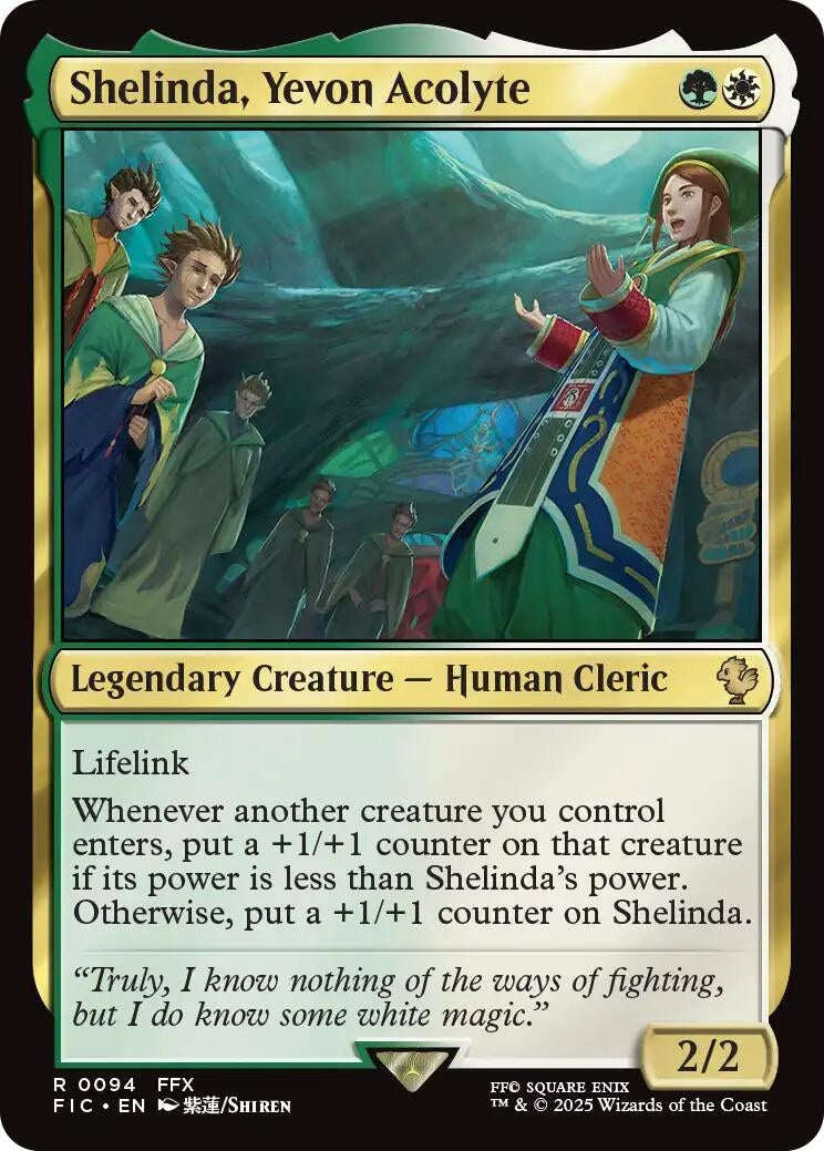Shelinda, Yevon Acolyte (Surge Foil) (94) (Commander: FINAL FANTASY)
