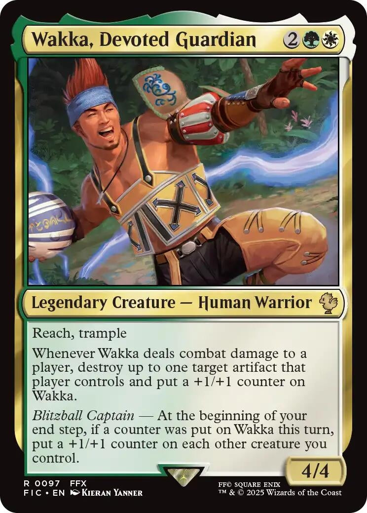 Wakka, Devoted Guardian (Surge Foil) (97) (Commander: FINAL FANTASY)