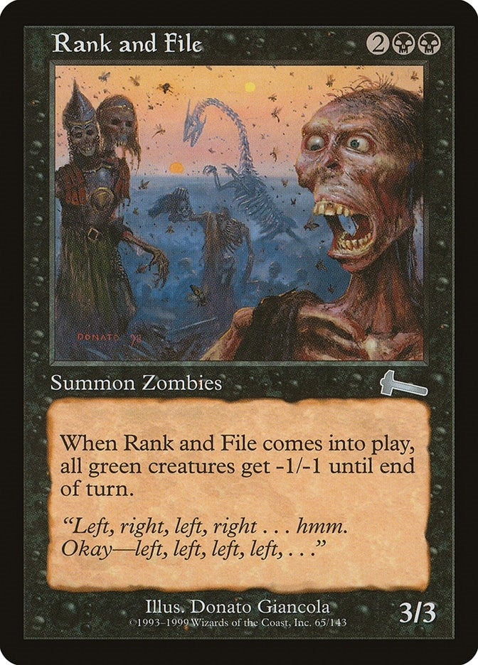 Rank and File (65) (Urza's Legacy)