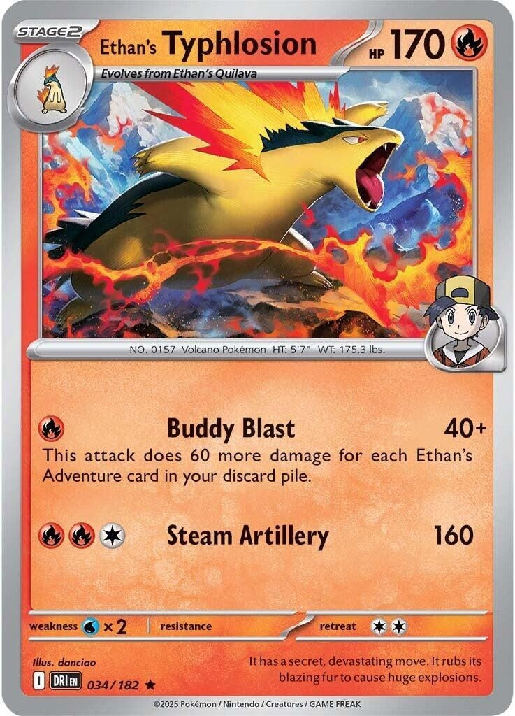 Image for Ethan's Typhlosion - 034/182 (Non-holo) (034/182) (Deck Exclusives) - Pokemon