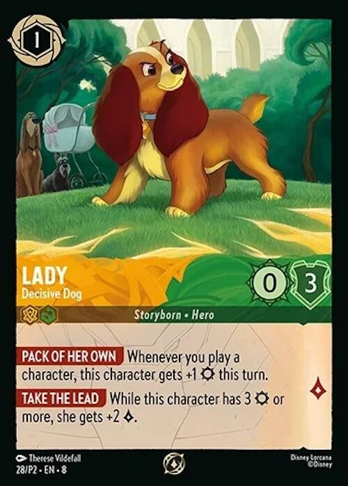 Lady - Decisive Dog (28) (Disney Lorcana Promo Cards)
