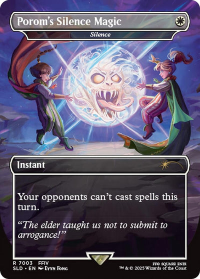 Porom's Silence Magic - Silence (Rainbow Foil) (7003) (Secret Lair Drop Series)