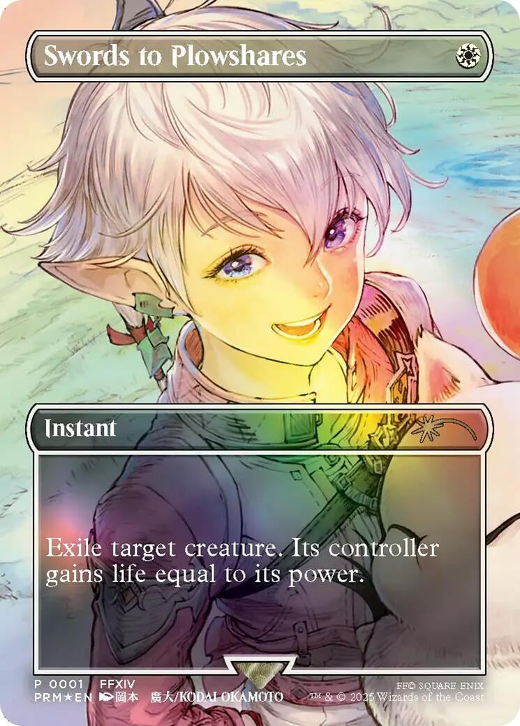 Swords to Plowshares (Borderless) (1) (MagicFest Cards)