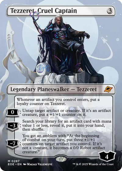 Tezzeret, Cruel Captain (Borderless) (287) (Edge of Eternities) (EOE)