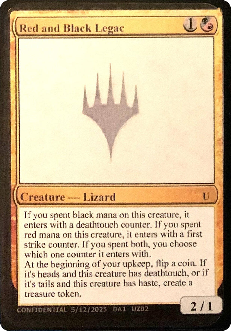 Red and Black Legac (Un-Known Event Playtest Cards)