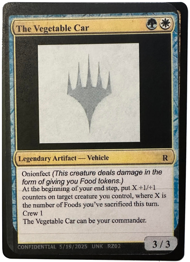 The Vegetable Car (Un-Known Event Playtest Cards)