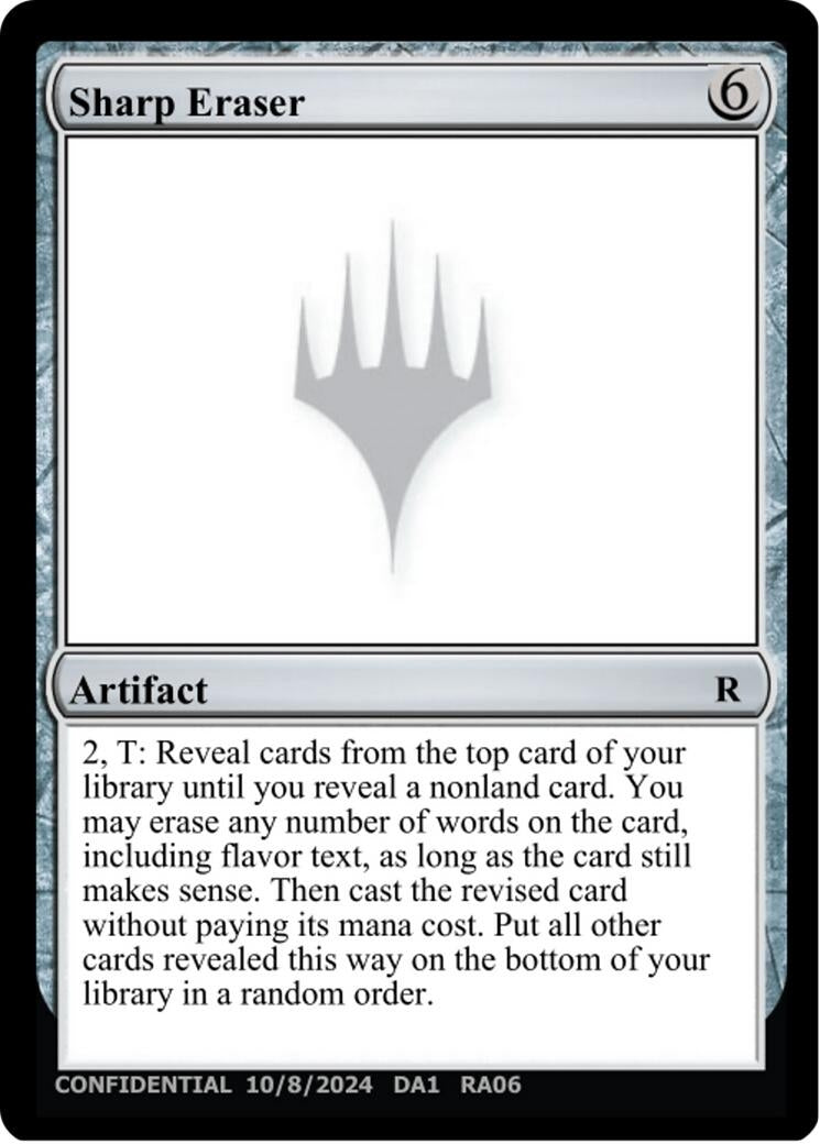 Sharp Eraser (Un-Known Event Playtest Cards)