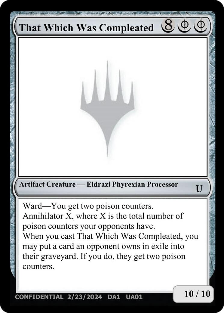 That Which Was Compleated (Un-Known Event Playtest Cards)