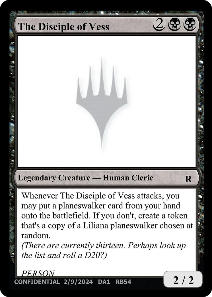 The Disciple of Vess (Un-Known Event Playtest Cards)