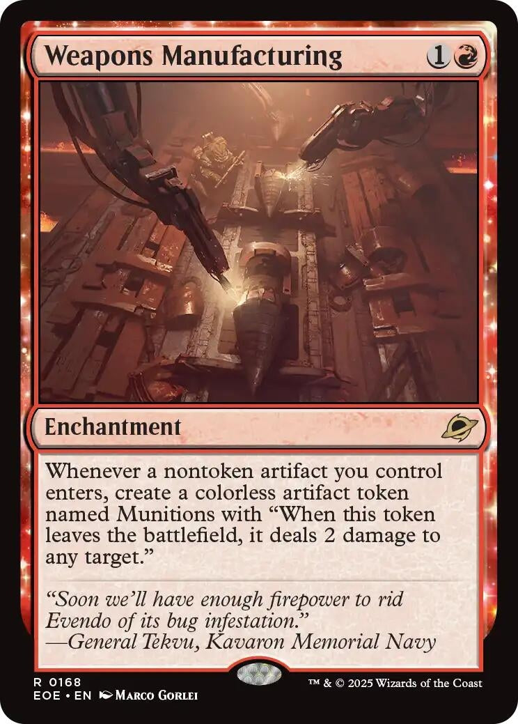 Image for Weapons Manufacturing (168) - Magic: The Gathering