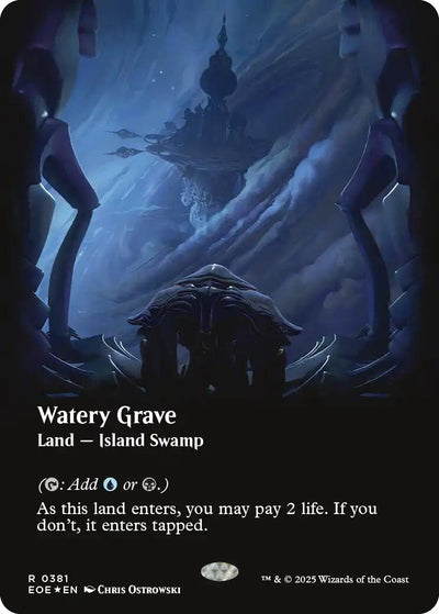 Watery Grave (Borderless) (Galaxy Foil) (381) (Edge of Eternities)